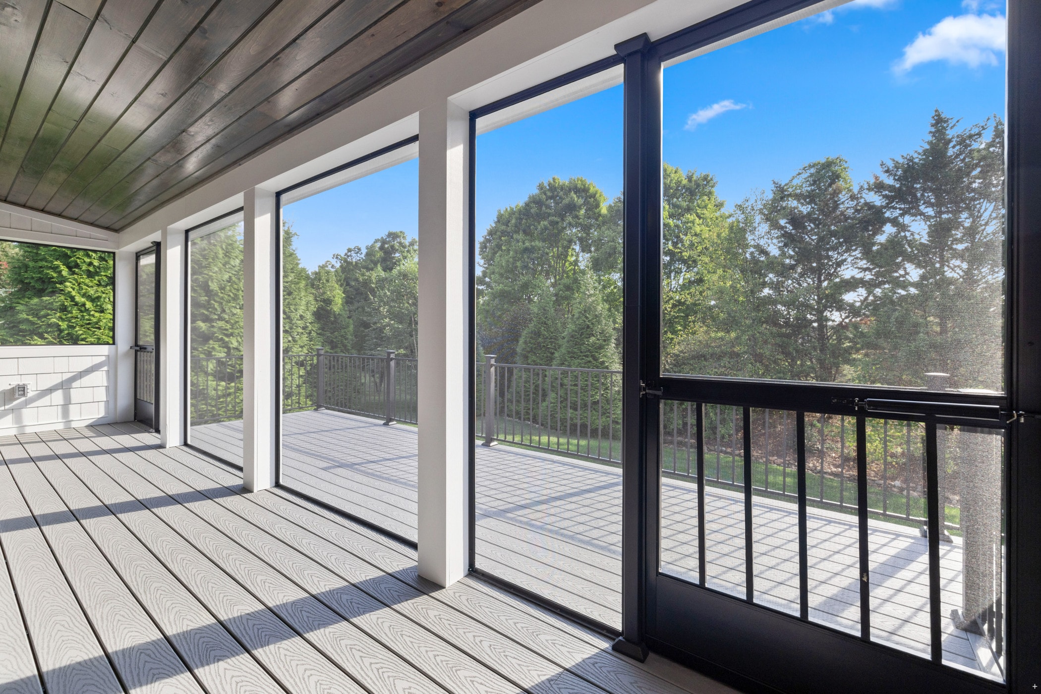 Amberset deck with French door access to the home