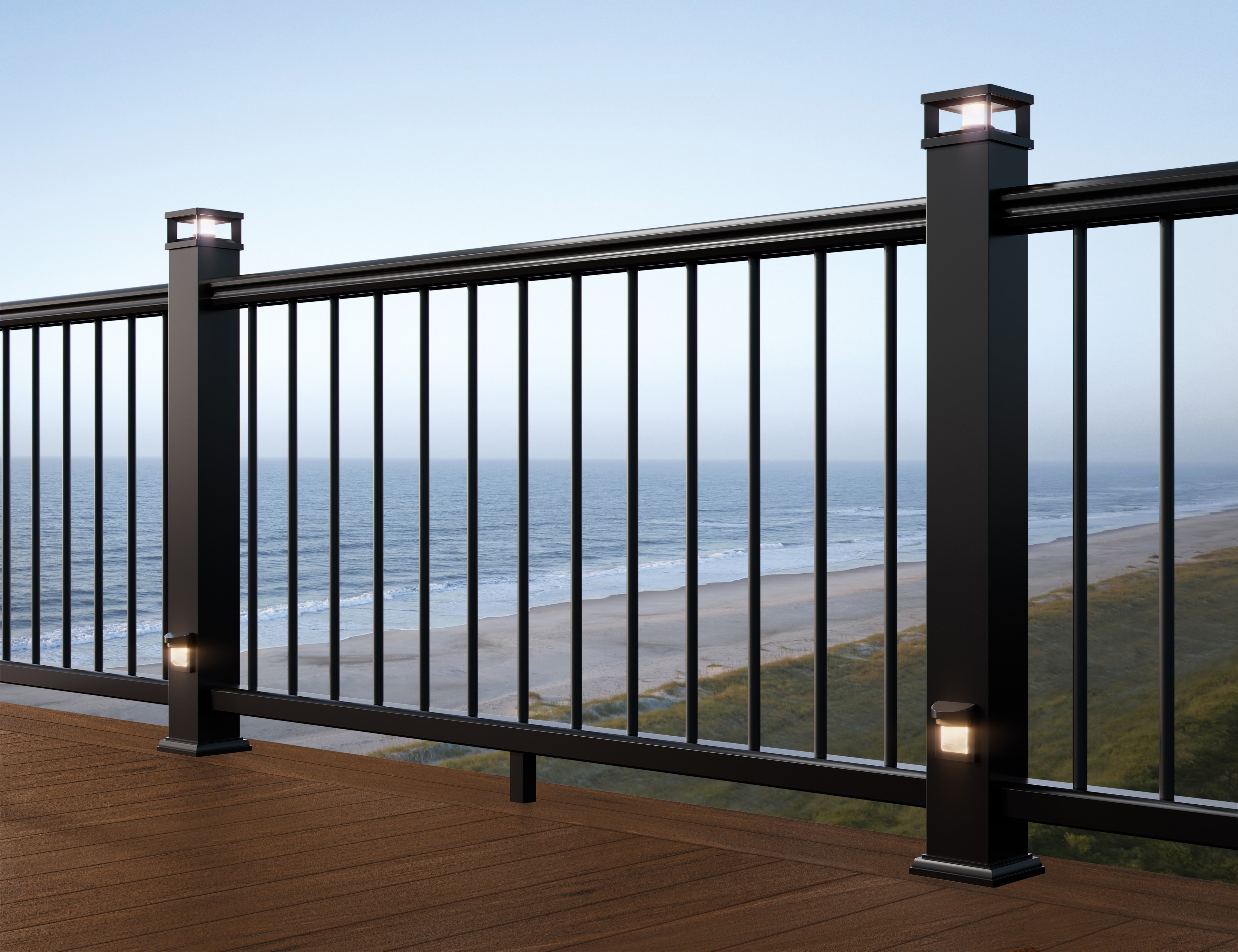 TimberTech RadianceRail Express in black with Mahogany