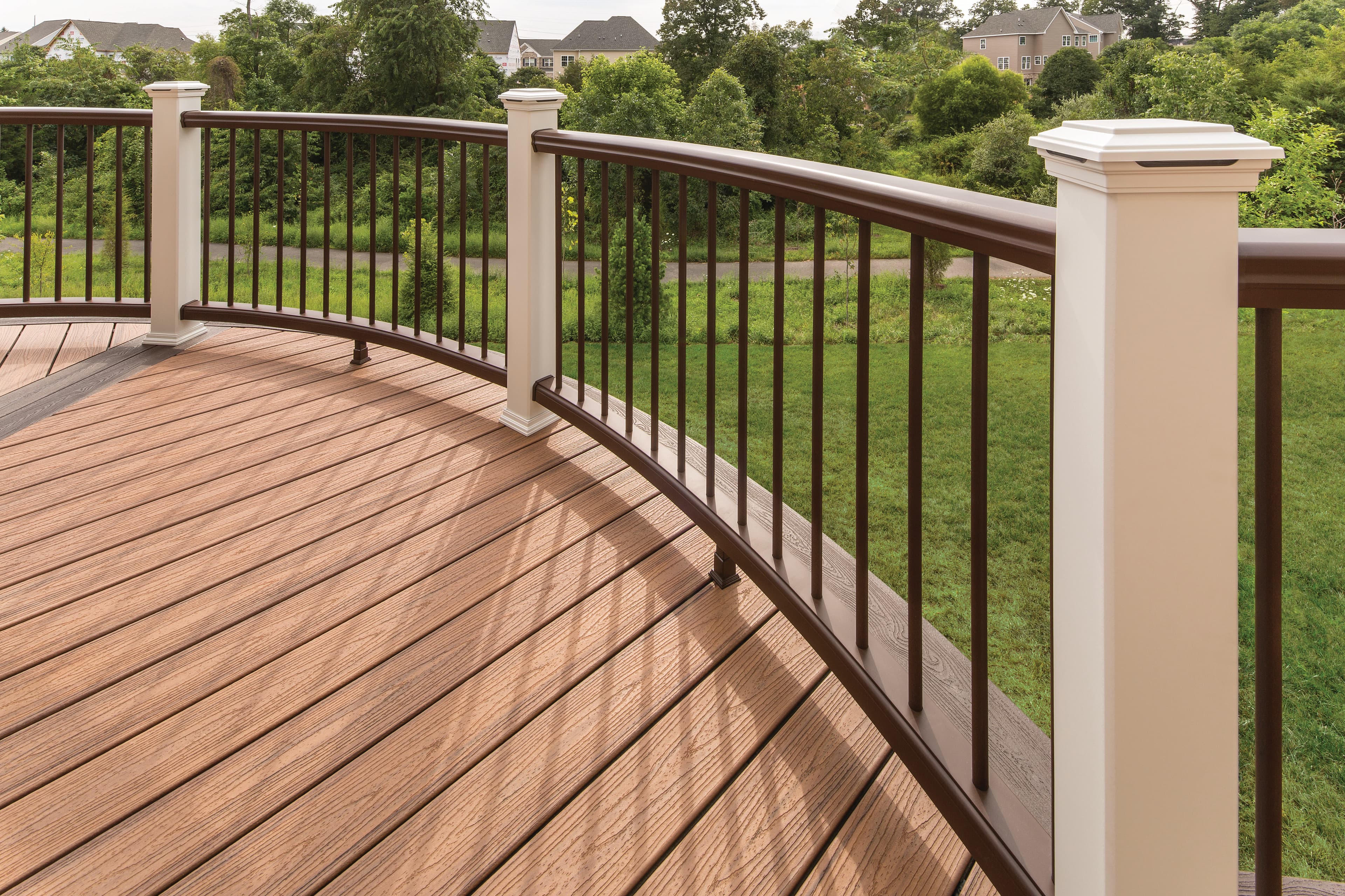Trex Transcend composite railing system on deck